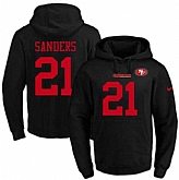 Printed Nike San Francisco 49ers #21 Deion Sanders Black Name & Number Men's Pullover Hoodie,baseball caps,new era cap wholesale,wholesale hats