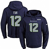 Printed Nike Seattle Seahawks #12 Fan Navy Name & Number Men's Pullover Hoodie,baseball caps,new era cap wholesale,wholesale hats