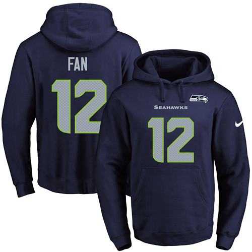 Printed Nike Seattle Seahawks #12 Fan Navy Name & Number Men's Pullover Hoodie,We sell and wholesale Printed Nike Seattle Seahawks #12 Fan Navy Name & Number Men's Pullover Hoodie on line form chian!