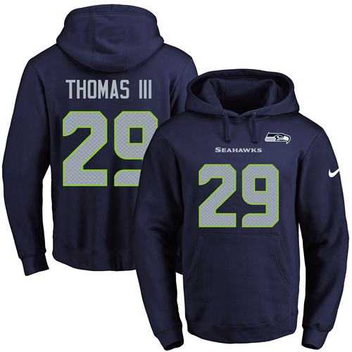 Printed Nike Seattle Seahawks #29 Earl Thomas III Navy Name & Number Men's Pullover Hoodie,We sell and wholesale Printed Nike Seattle Seahawks #29 Earl Thomas III Navy Name & Number Men's Pullover Hoodie on line form chian!