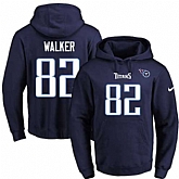Printed Nike Tennessee Titans #82 Delanie Walker Navy Name & Number Men's Pullover Hoodie,baseball caps,new era cap wholesale,wholesale hats