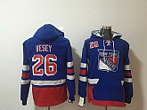 New York Rangers #26 Jimmy Vesey Blue All Stitched Hooded Sweatshirt,baseball caps,new era cap wholesale,wholesale hats