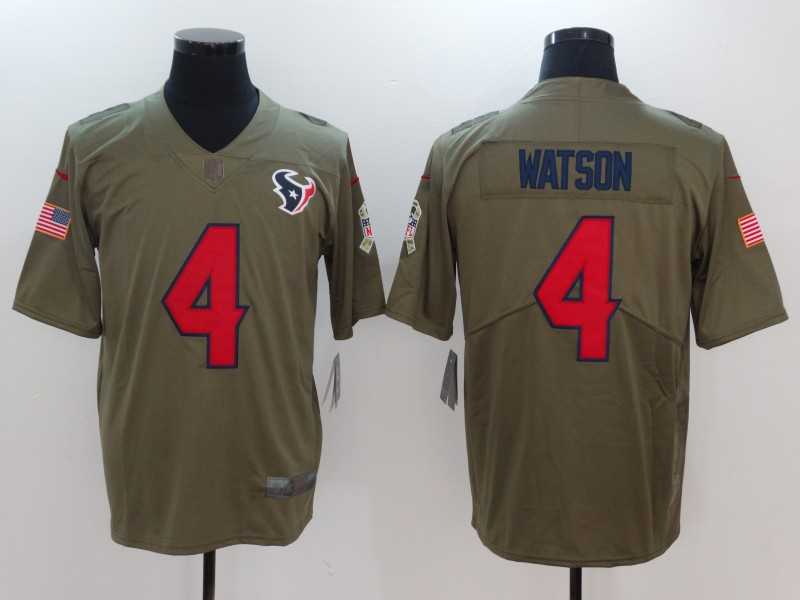 Nike Houston Texans #4 Deshaun Watson Olive Salute To Service Limited Jersey,We sell and wholesale Nike Houston Texans #4 Deshaun Watson Olive Salute To Service Limited Jersey on line form chian!