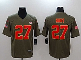 Nike Kansas City Chiefs #27 Kareem Hunt Olive Salute To Service Limited Jersey,baseball caps,new era cap wholesale,wholesale hats