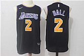 Nike Los Angeles Lakers #2 Lonzo Ball Black Stitched NBA Jersey,baseball caps,new era cap wholesale,wholesale hats