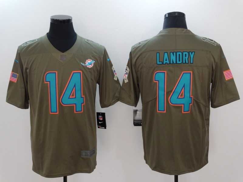 Nike Miami Dolphins #14 Jarvis Landry Olive Salute To Service Limited Jersey,We sell and wholesale Nike Miami Dolphins #14 Jarvis Landry Olive Salute To Service Limited Jersey on line form chian!