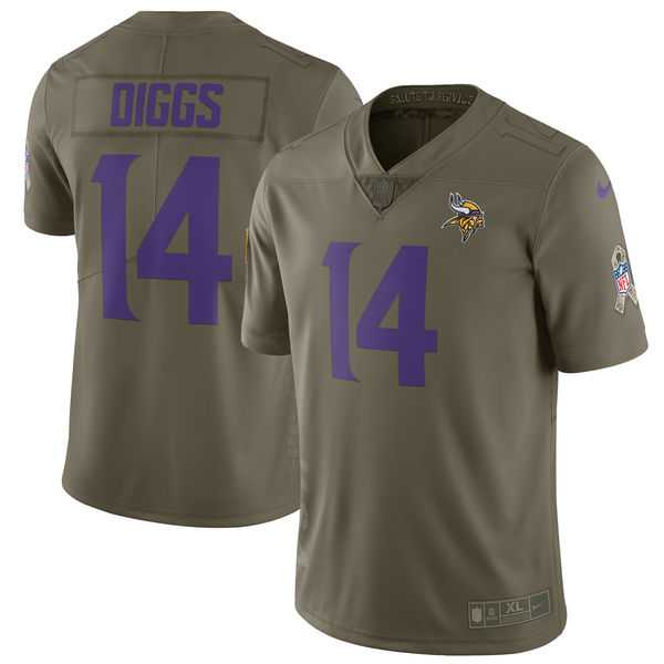 Nike Minnesota Vikings #14 Stefon Diggs Olive Salute To Service Limited Jersey,We sell and wholesale Nike Minnesota Vikings #14 Stefon Diggs Olive Salute To Service Limited Jersey on line form chian!