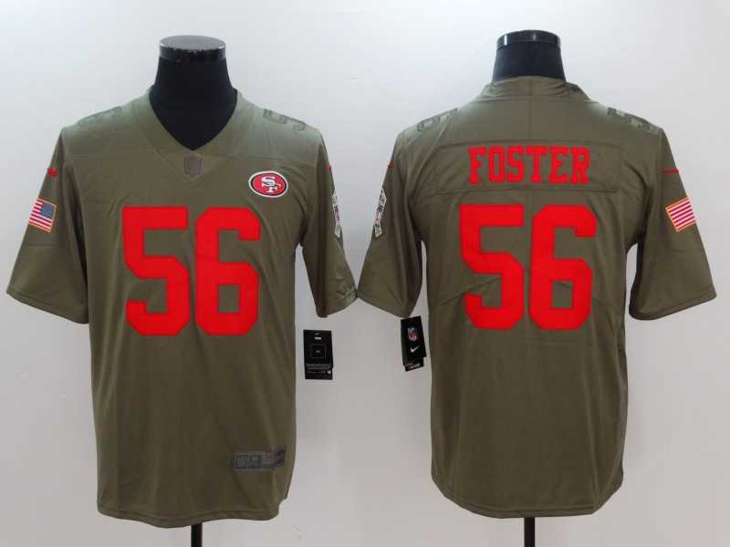 Nike San Francisco 49ers #56 Reuben Foster Olive Salute To Service Limited Jersey,We sell and wholesale Nike San Francisco 49ers #56 Reuben Foster Olive Salute To Service Limited Jersey on line form chian!