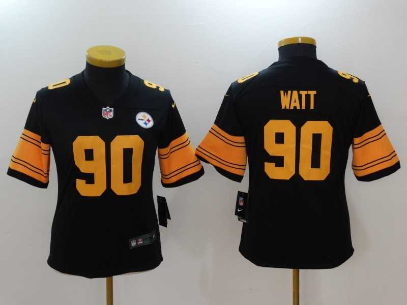 Women Limited Nike Pittsburgh Steelers #90 T.J. Watt Black Color Rush Jerseys,We sell and wholesale Women Limited Nike Pittsburgh Steelers #90 T.J. Watt Black Color Rush Jerseys on line form chian!