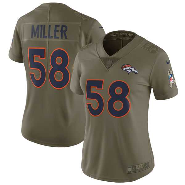 Women Nike Denver Broncos #58 Von Miller Olive Salute To Service Limited Jersey,We sell and wholesale Women Nike Denver Broncos #58 Von Miller Olive Salute To Service Limited Jersey on line form chian!
