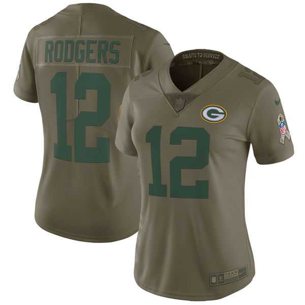 Women Nike Green Bay Packers #12 Aaron Rodgers Olive Salute To Service Limited Jersey,We sell and wholesale Women Nike Green Bay Packers #12 Aaron Rodgers Olive Salute To Service Limited Jersey on line form chian!
