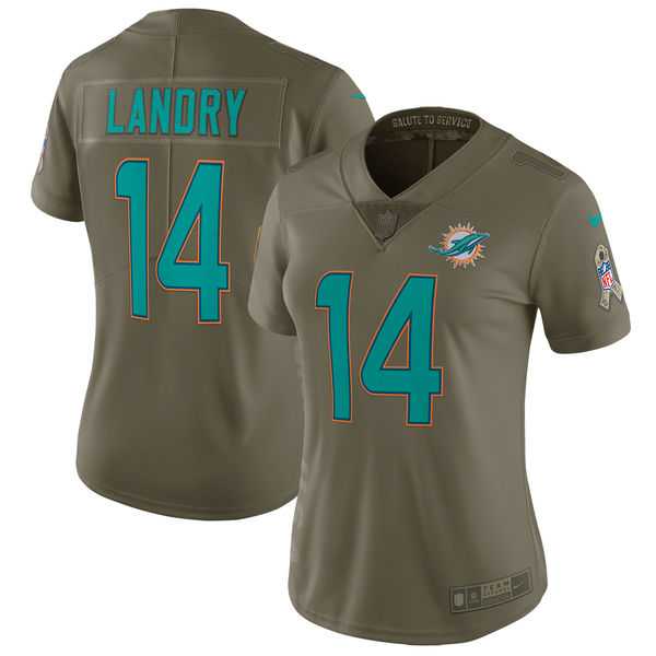 Women Nike Miami Dolphins #14 Jarvis Landry Olive Salute To Service Limited Jersey,We sell and wholesale Women Nike Miami Dolphins #14 Jarvis Landry Olive Salute To Service Limited Jersey on line form chian!