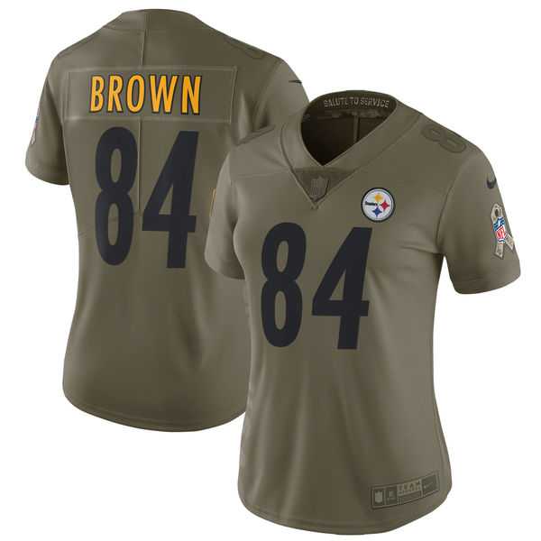 Women Nike Pittsburgh Steelers #84 Antonio Brown Olive Salute To Service Limited Jersey,We sell and wholesale Women Nike Pittsburgh Steelers #84 Antonio Brown Olive Salute To Service Limited Jersey on line form chian!