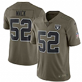 Youth Nike Oakland Raiders #52 Khalil Mack Olive Salute To Service Limited Jersey,baseball caps,new era cap wholesale,wholesale hats