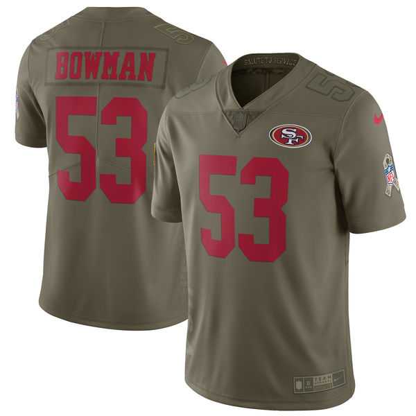 Youth Nike San Francisco 49ers #53 NaVorro Bowman Olive Salute To Service Limited Jersey,We sell and wholesale Youth Nike San Francisco 49ers #53 NaVorro Bowman Olive Salute To Service Limited Jersey on line form chian!