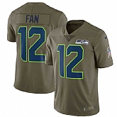 Youth Nike Seattle Seahawks #12 Fan Olive Salute To Service Limited Jersey,baseball caps,new era cap wholesale,wholesale hats