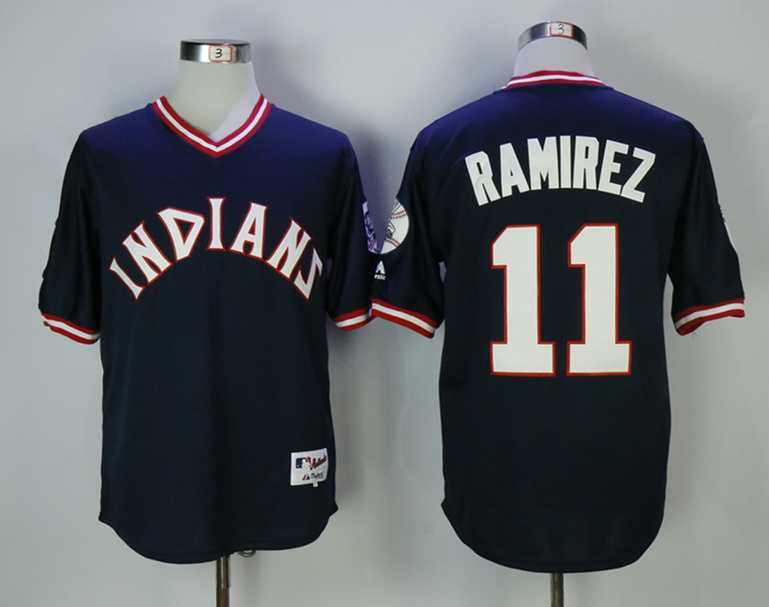 Cleveland Indians #11 Jose Ramirez Navy Turn Back the Clock Stitched MLB Jerseys,We sell and wholesale Cleveland Indians #11 Jose Ramirez Navy Turn Back the Clock Stitched MLB Jerseys on line form chian!