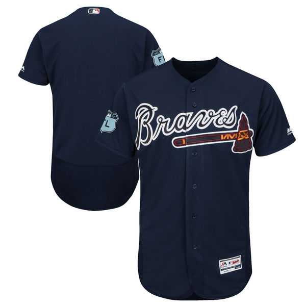 Customized Men's Atlanta Braves Navy 2017 Spring Training Flexbase Collection Stitched Jersey,We sell and wholesale Customized Men's Atlanta Braves Navy 2017 Spring Training Flexbase Collection Stitched Jersey on line form chian!