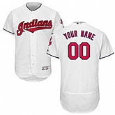 Customized Men's Cleveland Indians White Flexbase Jersey,baseball caps,new era cap wholesale,wholesale hats