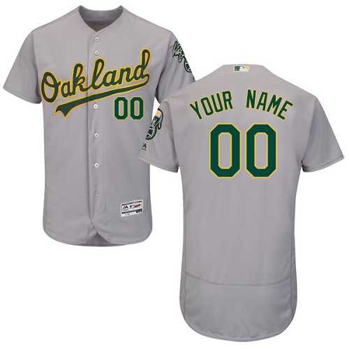 Customized Men's Oakland Athletics Gray Flexbase Jersey,We sell and wholesale Customized Men's Oakland Athletics Gray Flexbase Jersey on line form chian!