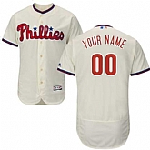 Customized Men's Philadelphia Phillies Cream Flexbase Jersey,baseball caps,new era cap wholesale,wholesale hats