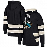 Customized Men's San Jose Sharks Black All Stitched Hooded Sweatshirt,baseball caps,new era cap wholesale,wholesale hats
