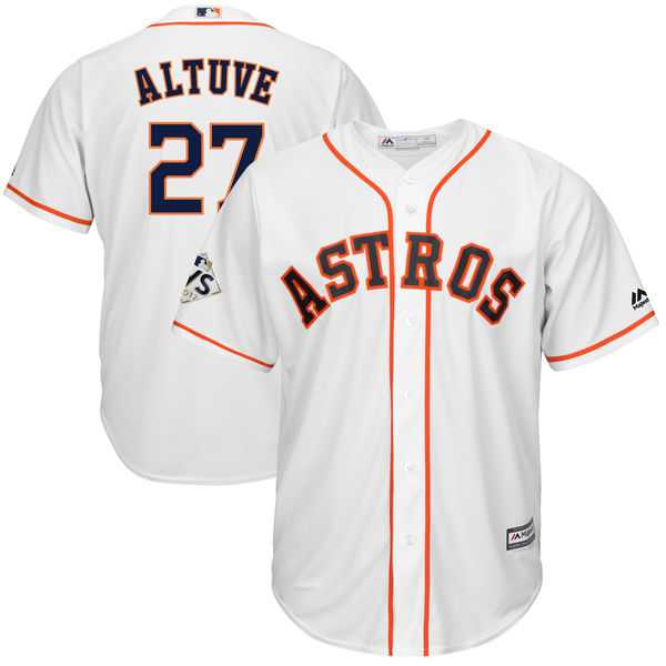 Houston Astros #27 Jose Altuve White 2017 World Series Bound Cool Base Player Jersey,We sell and wholesale Houston Astros #27 Jose Altuve White 2017 World Series Bound Cool Base Player Jersey on line form chian!