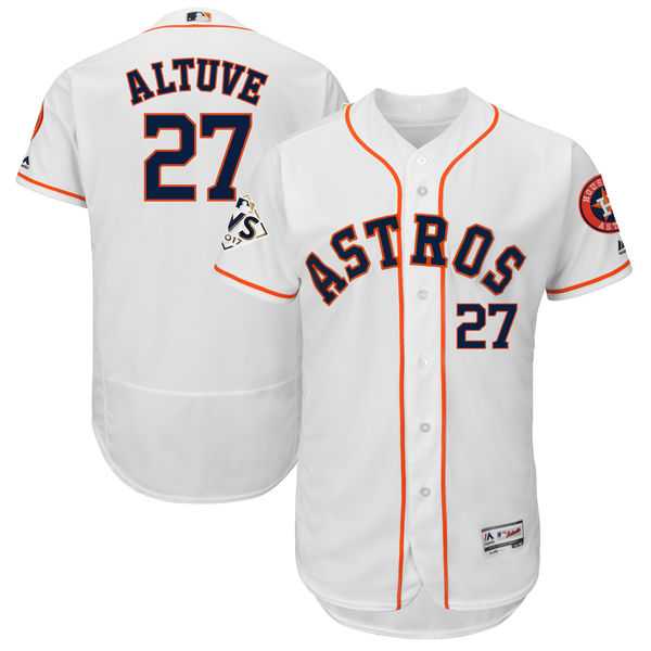 Houston Astros #27 Jose Altuve White 2017 World Series Bound Flexbase Player Jersey,We sell and wholesale Houston Astros #27 Jose Altuve White 2017 World Series Bound Flexbase Player Jersey on line form chian!