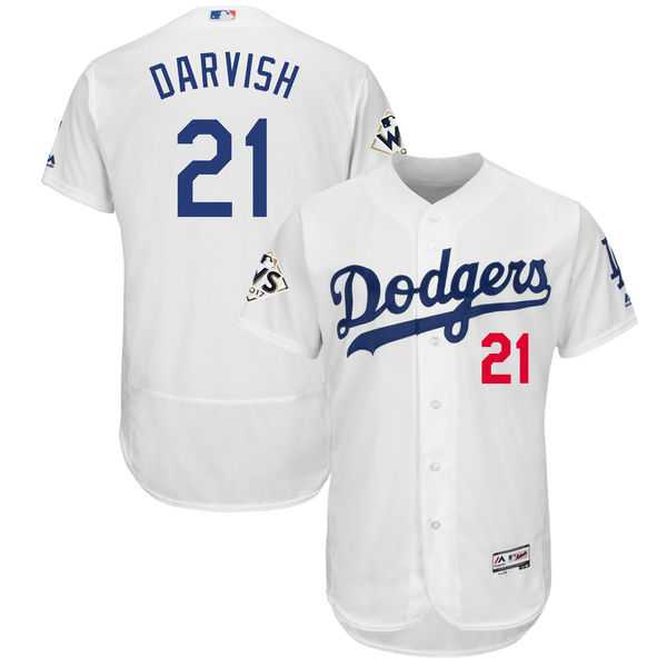 Los Angeles Dodgers #21 Yu Darvish White 2017 World Series Bound Flexbase Player Jersey,We sell and wholesale Los Angeles Dodgers #21 Yu Darvish White 2017 World Series Bound Flexbase Player Jersey on line form chian!