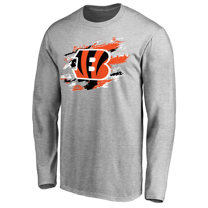 Men's Cincinnati Bengals NFL Pro Line Ash True Colors Long Sleeve T-Shirt 90Hou,We sell and wholesale Men's Cincinnati Bengals NFL Pro Line Ash True Colors Long Sleeve T-Shirt 90Hou on line form chian!
