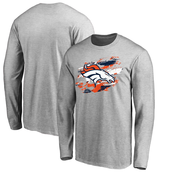 Men's Denver Broncos NFL Pro Line by Fanatics Branded Heathered Gray True Colors Long Sleeve T-Shirt 90Hou,We sell and wholesale Men's Denver Broncos NFL Pro Line by Fanatics Branded Heathered Gray True Colors Long Sleeve T-Shirt 90Hou on line form chian!