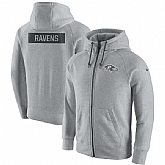Men's Nike Baltimore Ravens Nike Ash Gridiron Gray 2.0 Full Zip Hoodie 90Hou,baseball caps,new era cap wholesale,wholesale hats
