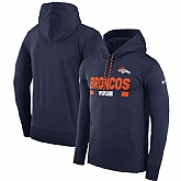 Men's Nike Denver Broncos Nike Navy Sideline Team Name Performance Pullover Hoodie 90Hou,baseball caps,new era cap wholesale,wholesale hats
