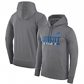 Men's Nike Detroit Lions Nike Heathered Gray Sideline Team Name Performance Pullover Hoodie 90Hou,baseball caps,new era cap wholesale,wholesale hats