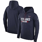Men's Nike Houston Texans Nike Navy Sideline Team Name Performance Pullover Hoodie 90Hou,baseball caps,new era cap wholesale,wholesale hats