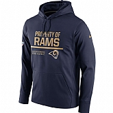 Men's Nike Los Angeles Rams Nike Navy Circuit Property Of Performance Pullover Hoodie 90Hou,baseball caps,new era cap wholesale,wholesale hats