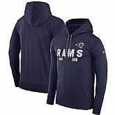 Men's Nike Los Angeles Rams Nike Navy Sideline Team Name Performance Pullover Hoodie 90Hou,baseball caps,new era cap wholesale,wholesale hats