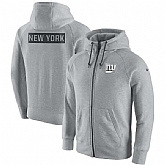 Men's Nike New York Giants Nike Ash Gridiron Gray 2.0 Full Zip Hoodie 90Hou,baseball caps,new era cap wholesale,wholesale hats