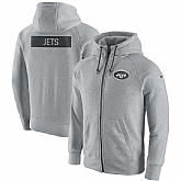 Men's Nike New York Jets Nike Ash Gridiron Gray 2.0 Full Zip Hoodie 90Hou,baseball caps,new era cap wholesale,wholesale hats