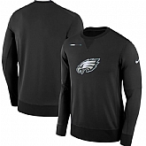 Men's Nike Philadelphia Eagles Nike Black Sideline Team Logo Performance Sweatshirt 90Hou,baseball caps,new era cap wholesale,wholesale hats