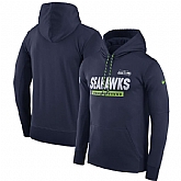 Men's Nike Seattle Seahawks Nike Navy Sideline Team Name Performance Pullover Hoodie FengYun,baseball caps,new era cap wholesale,wholesale hats