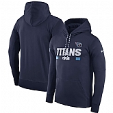 Men's Nike Tennessee Titans Nike Navy Sideline Team Name Performance Pullover Hoodie 90Hou,baseball caps,new era cap wholesale,wholesale hats