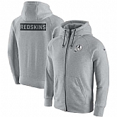 Men's Nike Washington Redskins Nike Ash Gridiron Gray 2.0 Full Zip Hoodie 90Hou,baseball caps,new era cap wholesale,wholesale hats