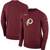 Men's Nike Washington Redskins Nike Burgundy Sideline Team Logo Performance Sweatshirt 90Hou,baseball caps,new era cap wholesale,wholesale hats