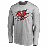 Men's Tampa Bay Buccaneers NFL Pro Line Ash True Colors Long Sleeve T-Shirt 90Hou,baseball caps,new era cap wholesale,wholesale hats
