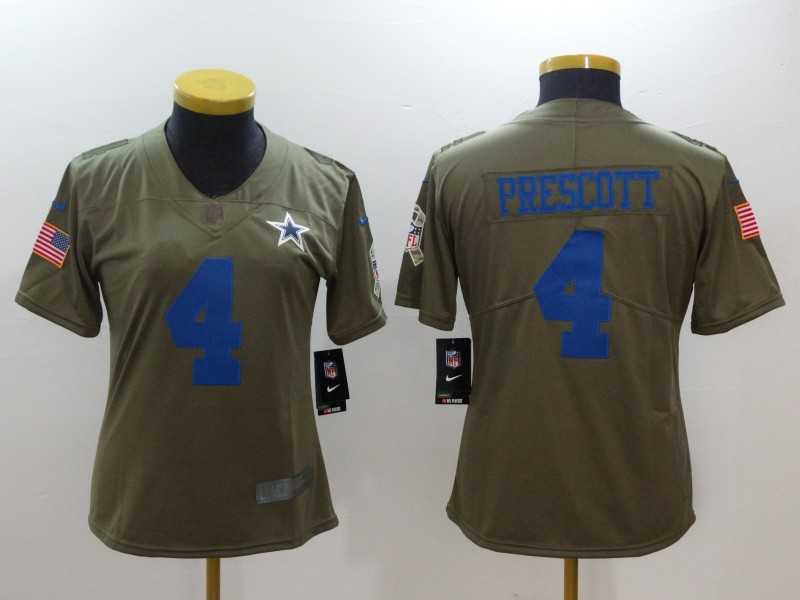Women Nike Dallas Cowboys #4 Dak Prescott Olive Salute To Service Limited Jerseys,We sell and wholesale Women Nike Dallas Cowboys #4 Dak Prescott Olive Salute To Service Limited Jerseys on line form chian!
