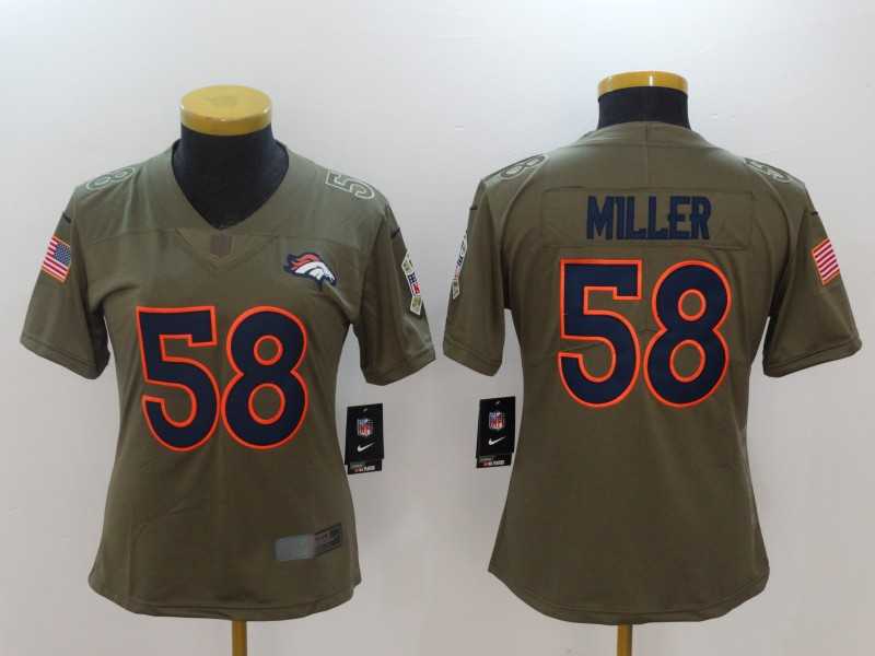 Women Nike Denver Broncos #58 Von Miller Olive Salute To Service Limited Jerseys,We sell and wholesale Women Nike Denver Broncos #58 Von Miller Olive Salute To Service Limited Jerseys on line form chian!