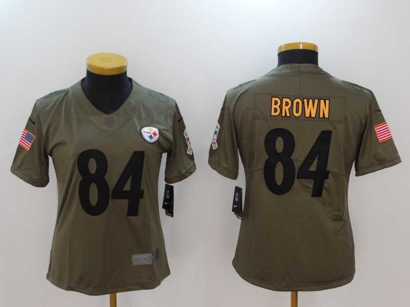 Women Nike Pittsburgh Steelers #84 Antonio Brown Olive Salute To Service Limited Jerseys,We sell and wholesale Women Nike Pittsburgh Steelers #84 Antonio Brown Olive Salute To Service Limited Jerseys on line form chian!