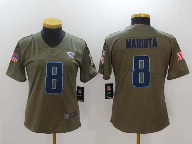Women Nike Tennessee Titans #8 Marcus Mariota Olive Salute To Service Limited Jersey,We sell and wholesale Women Nike Tennessee Titans #8 Marcus Mariota Olive Salute To Service Limited Jersey on line form chian!