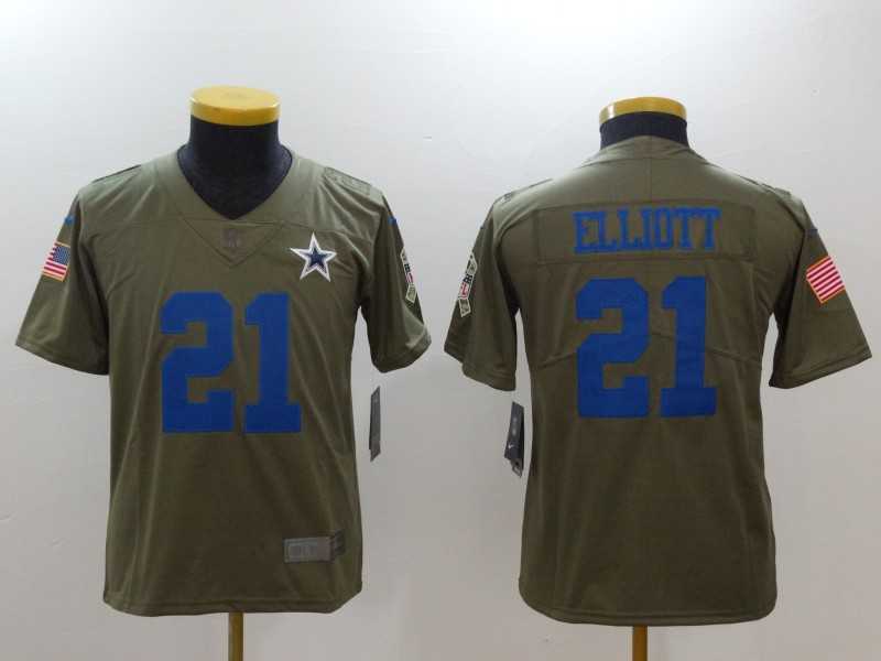 Youth Nike Dallas Cowboys #21 Ezekiel Elliott Olive Salute To Service Limited Jerseys,We sell and wholesale Youth Nike Dallas Cowboys #21 Ezekiel Elliott Olive Salute To Service Limited Jerseys on line form chian!
